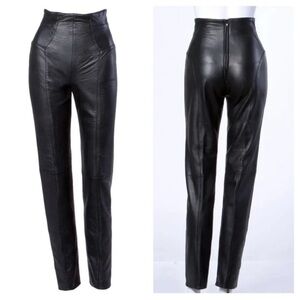 Vintage Michael Hoban North Beach High Rise Tapered Leather Pants
